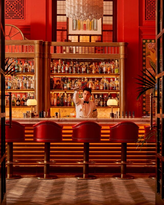 Set on the edge of Soho, this elegant salon bar provides a stylish, bold and dynamic space to the Central London drinking scene. 

The vibrant bar is inspired by the 1920’s and has been designed in collaboration with the acclaimed Martin Brudnizki. Its vivid coral coloured walls, five bespoke Murano glass chandeliers and stunning marble bar provides the perfect backdrop for our swinging hotspot.

#interiordesign #london #thedoylecollection